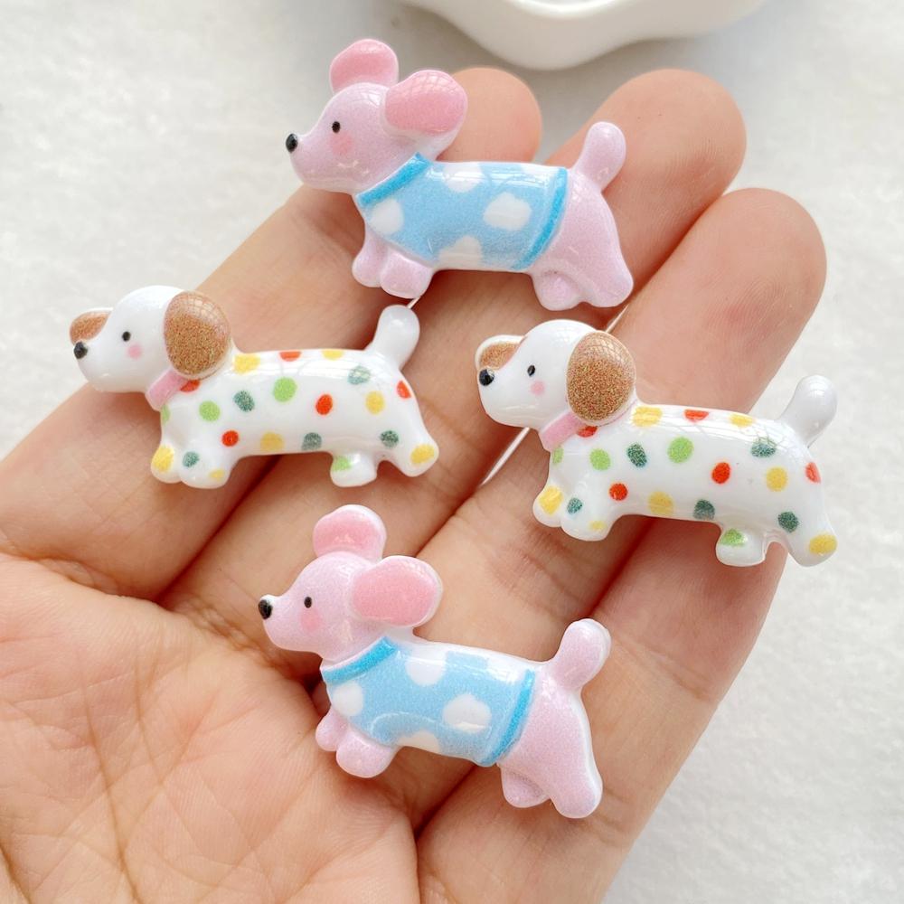 10Pcs New Cute Cartoon Puppy Series Flat Back Resin Cabochons Scrapbooking DIY Jewelry Craft Decoration Accessories
