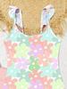 Trendy Korean-Style Spaghetti Strap One-Piece Swimsuit for Girls