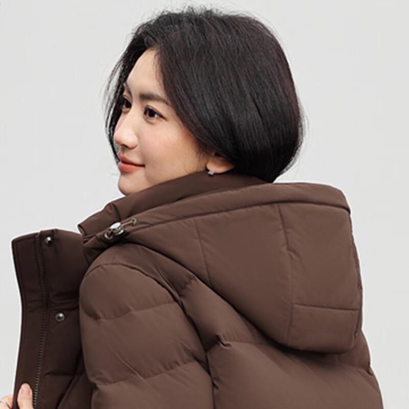 Xuezhongfei Women's Loose Fit Detachable Hood Short Down Jacket