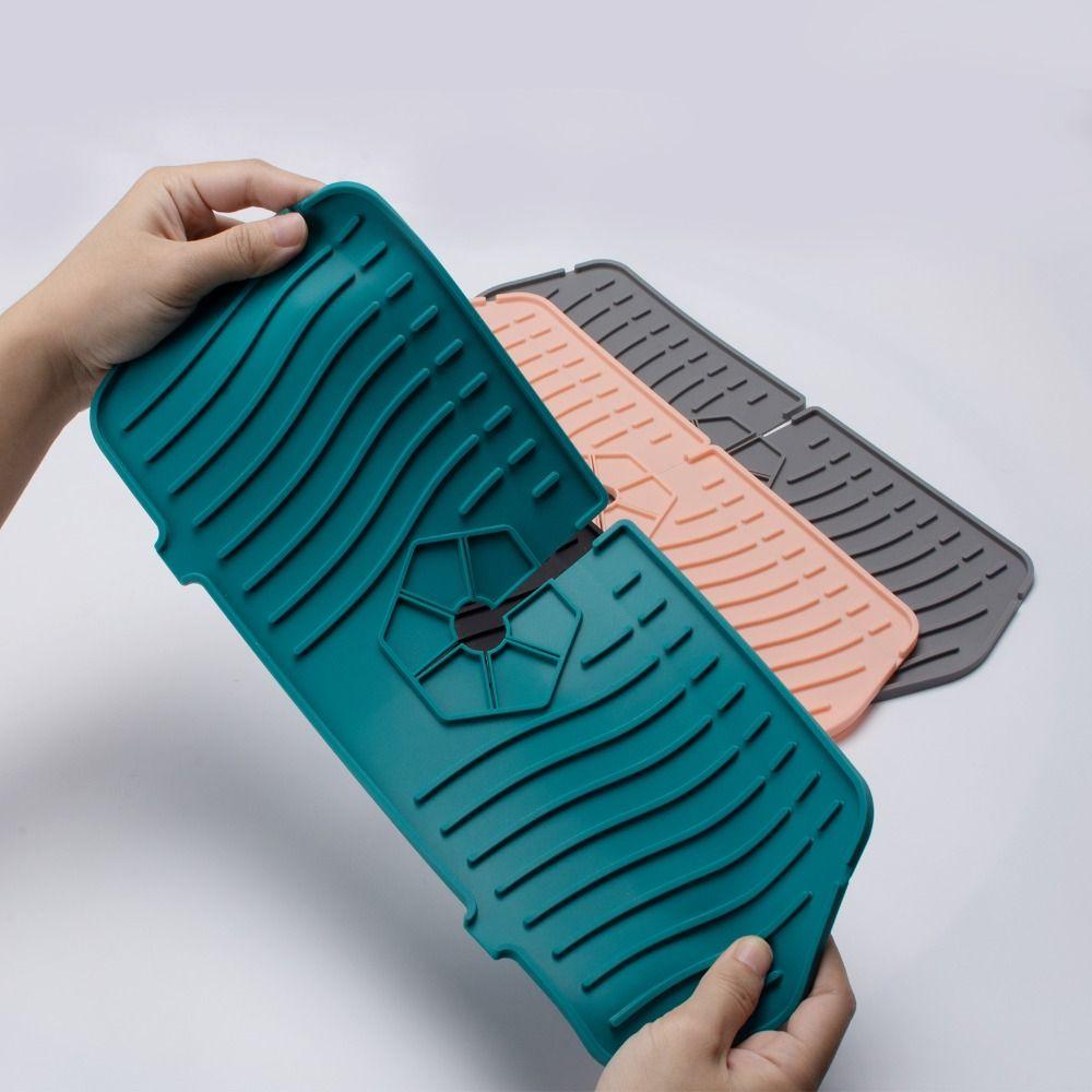 Sink Water Prevent Faucet Wraparound Faucet Absorbent Mat Splash Catcher Silicone Drain Pad