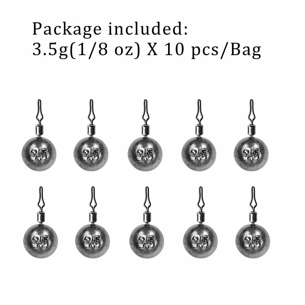 10pcs 3.5g 5g 7g 10g 14g 20g Fishing Weight Sinkers For Drop Shot Fishing Tackle Accessories