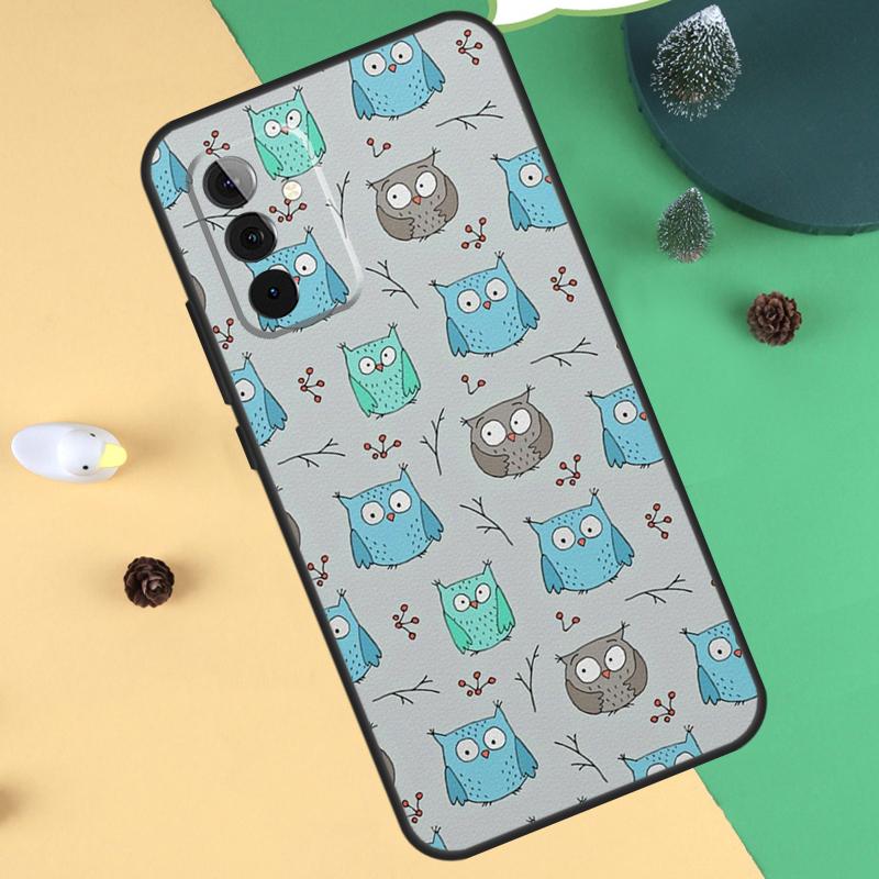 Owl Pattern Funda For Samsung Galaxy A35 A55 A15 A25 A53 A33 A13 A52 A32 A12 A51 A71 A14 A34 A54 Case