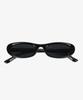 Hangeul Flat Oval Sunglasses Black