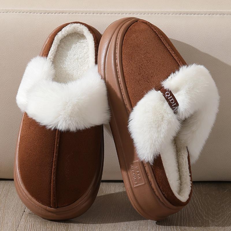 

Cotton slippers men and women couples cotton mop autumn and winter indoor warm home fluffy slippers 38-39
