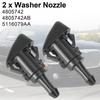 Windshield Washer Nozzle Fluid Hose & Connector Kit For Dodge RAM Jeep Chrysler