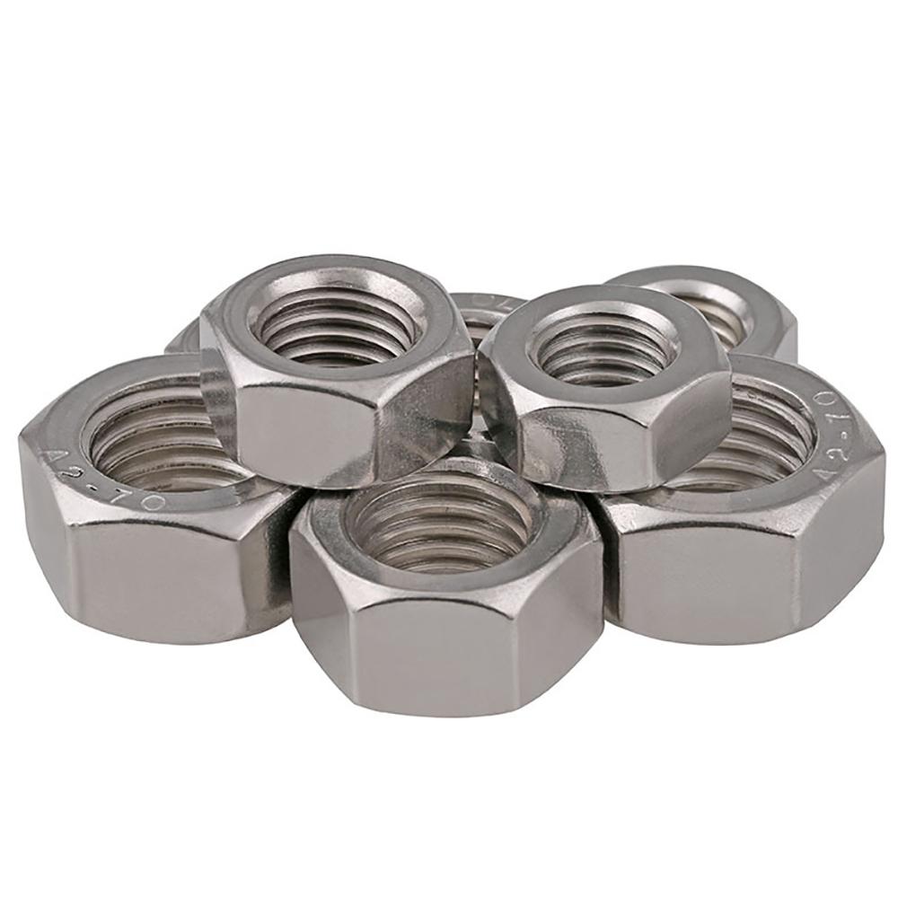 DIN934 GB6170 SUS304 Stainless Steel Hex Nut UNC UNF BSW Thread Metric Imperial Hexagon Lock Nuts 0#-12# 1/4-3/4 Inch