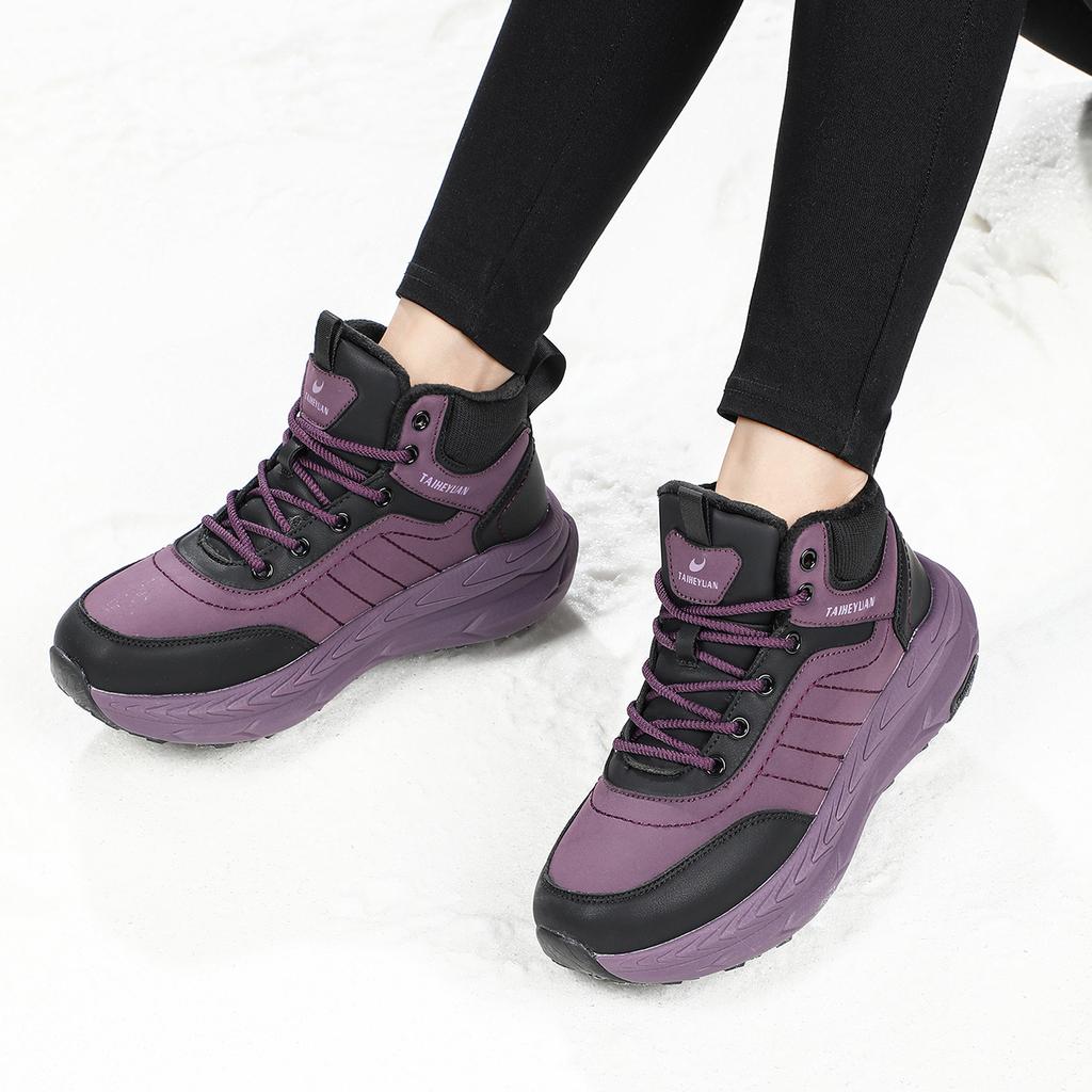 Taiheyuan Old Beijing Cloth Shoes Winter Couple's Comfortable Anti-slip Wear-resistant Thick Velvet Outdoor Warm Hiking Shoes