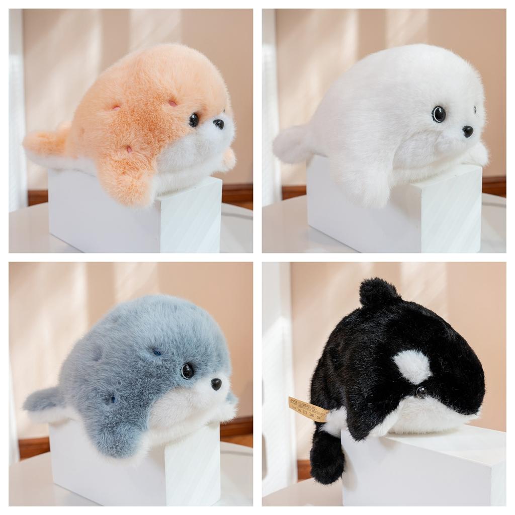Ocean Baby Series Plush Toys Chubby Cozy Seal Orca Doll Soft Cozy Desktop Pets Lively Cute Kids Companion Animal Birthday Gift