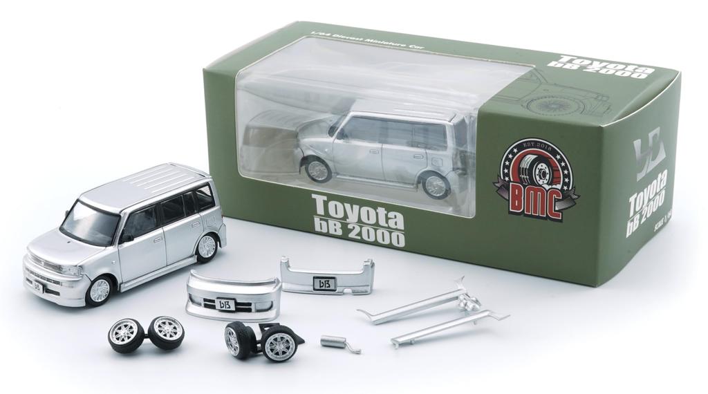 BM CREATIONS 1/64 Toyota 2000 bB Silver (RHD) Finished Product