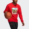 Adidas Beijing Crew Neck Long Sleeve Sweatshirt Men Sweatshirt Red GN8018