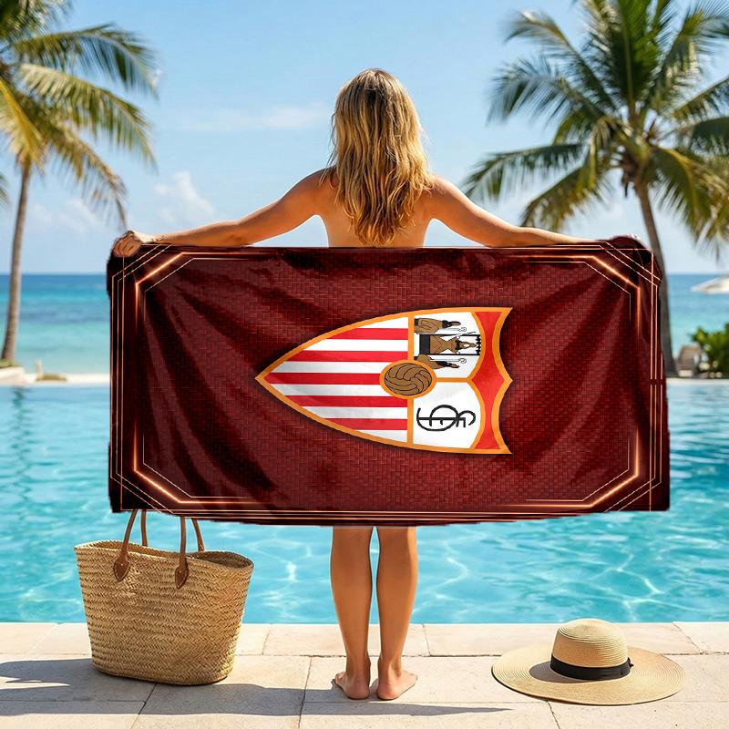 Asciugamano da Spiaggia Sevilla FC ad Asciugatura Rapida in Microfibra Assorbente Portatile da Viaggio per Nuoto