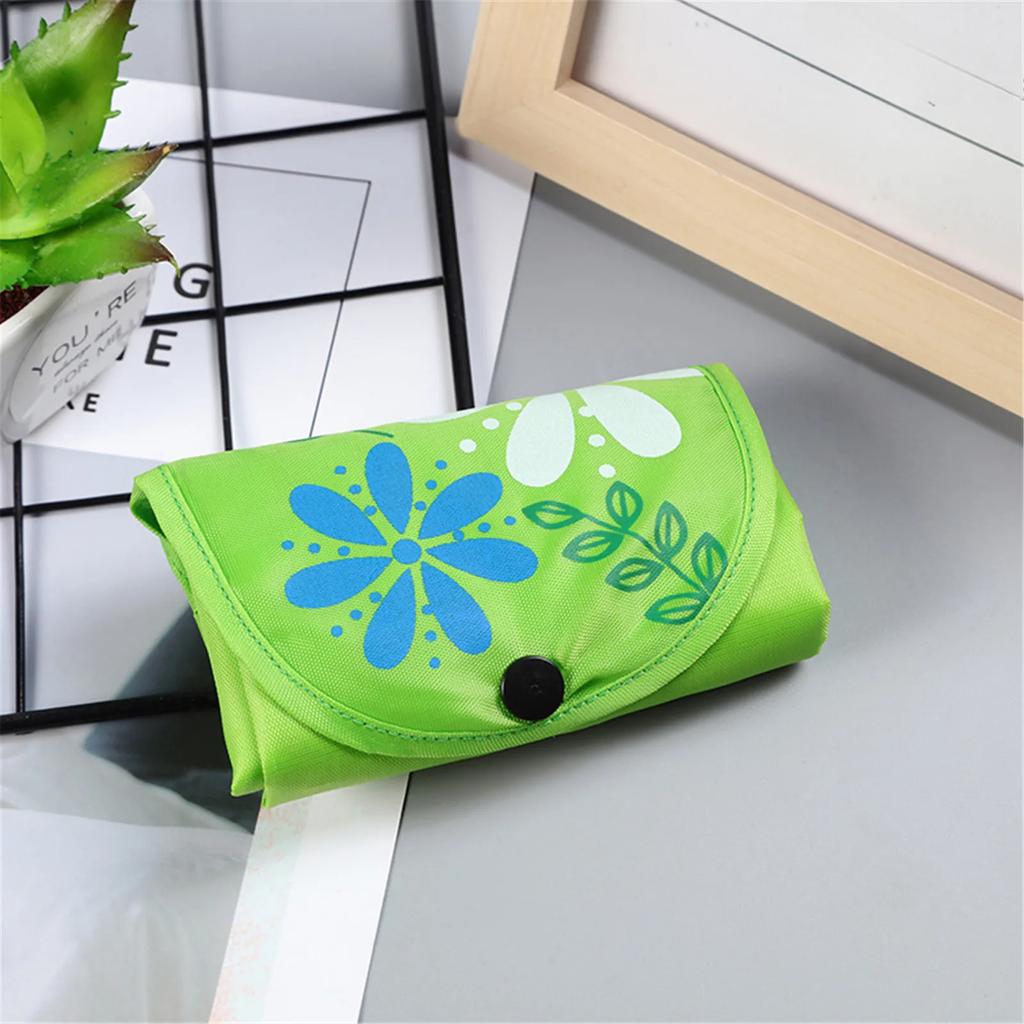 Foldable Shopping Bag for Women Portable Eco Grocery Pouch Tote Storage Bag Travel Pouch