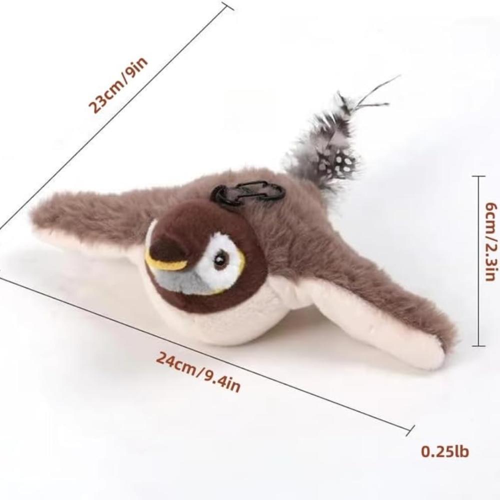 Rocfish Cat Toys, Catnip Toys for Cats, Flapping Bird Interactive Cat Toy for Kitten or Small Dogs, Chirping, Rechargeable,Touch Activated