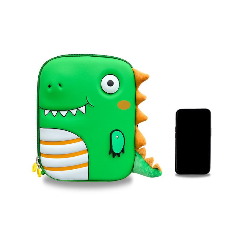 School bag new dinosaur school bag boys and girls cute cartoon hard shell backpack eyes luminous