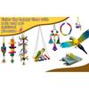 8 Stück Vogelschaukel Kauspielzeug- Papageien Hängematte Glockenspiel Geeignet für kleine Sittiche, Nymphensittiche, Aras, Finken, Wellensittiche, Papageien, Unzertrennliche