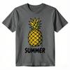 Summer Cartoon Pineapple Print Tshirt Unisex Unisex Casual Cotton Tee Short Sleeve Tropical Fruit Graphic Unisex Tops