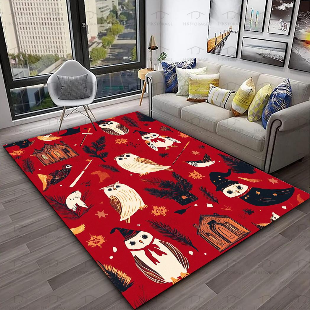 

Гтический ковер с узором совы для гадания, Легко чистящийся ковер большой площади для жилого пространства, Домашний декор, Уличный ковер 60x90(23x35in)