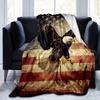 Eagle Print Fleece Blanket - Majestic Flannel Throw for Sofa/Bed, Soft , Adventure-Themed Gift for Outdoor Lovers & Travelers