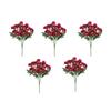 1/5/10/20/25Pcs Artificial Flower 7 Fork UV Resistant Fake Flower Home