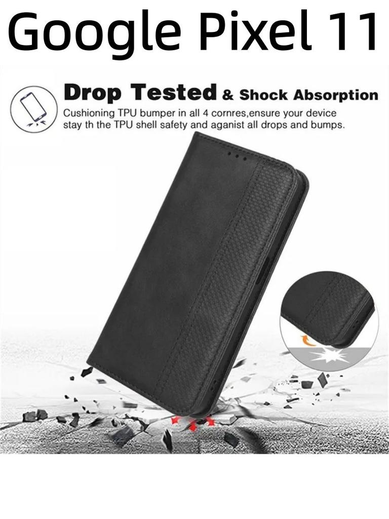 For Google Pixel 11 / Pro / Pro XL Case Flip Wallet Magnetic Buckle Retro Leather Cover for Google Pixel 11 / Pro / Pro XL Phone Back Cover