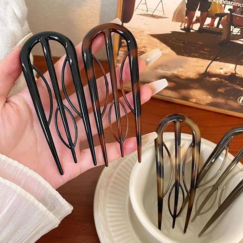 Women Universal Fashion U-shaped Hair Stick Fork Simple Geometric Hair Pin Festival Party Gift Headwear Hair Accessories