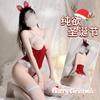 Domila Sexy Lingerie Christmas Dress Sexy Suspender Hollow Pajamas Hot Open Onesie Uniform Set