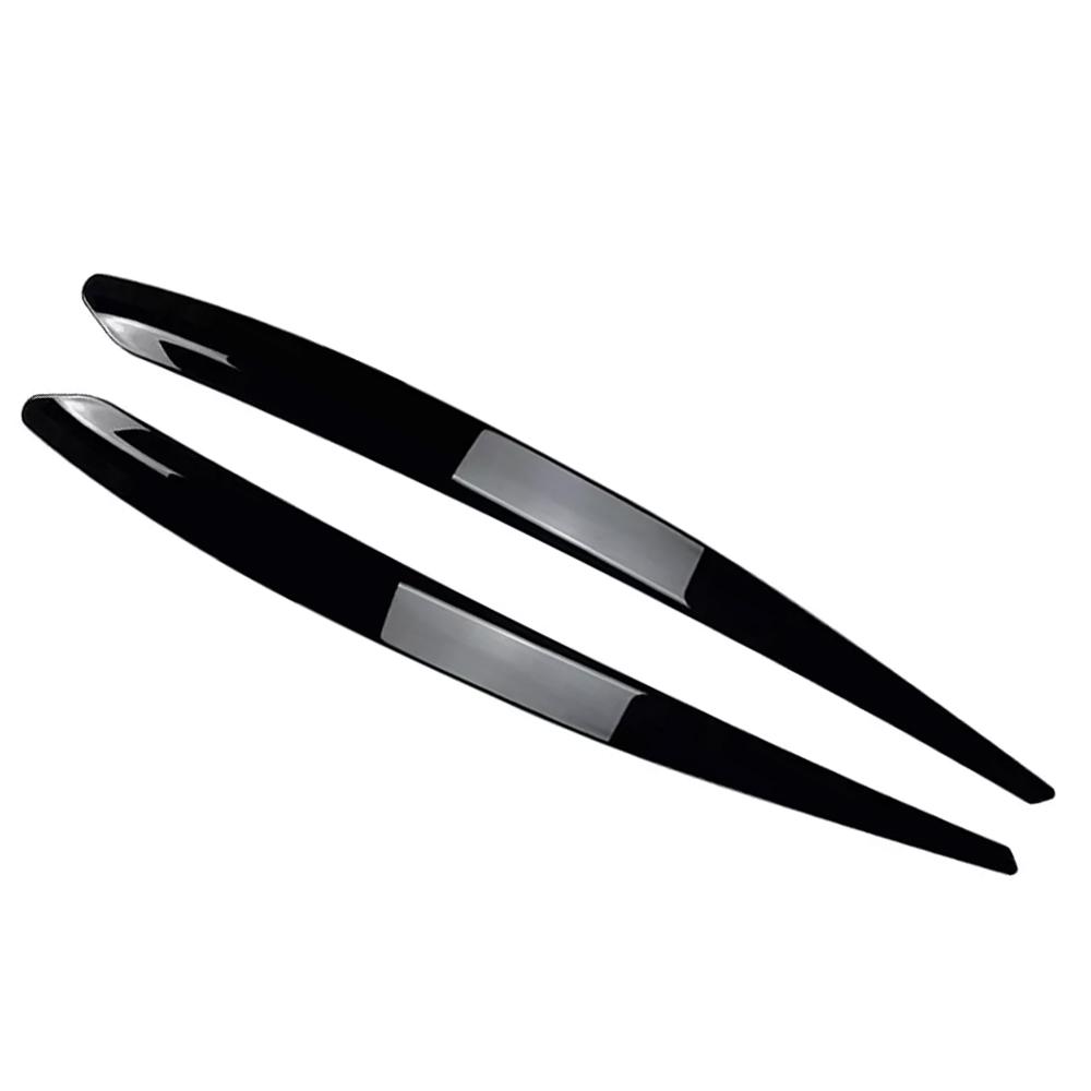 Glossy Black Car Head Light Lamp Eyebrow Eyelid Cover Trim for Skoda Superb B8 2015 2016 2017 2018