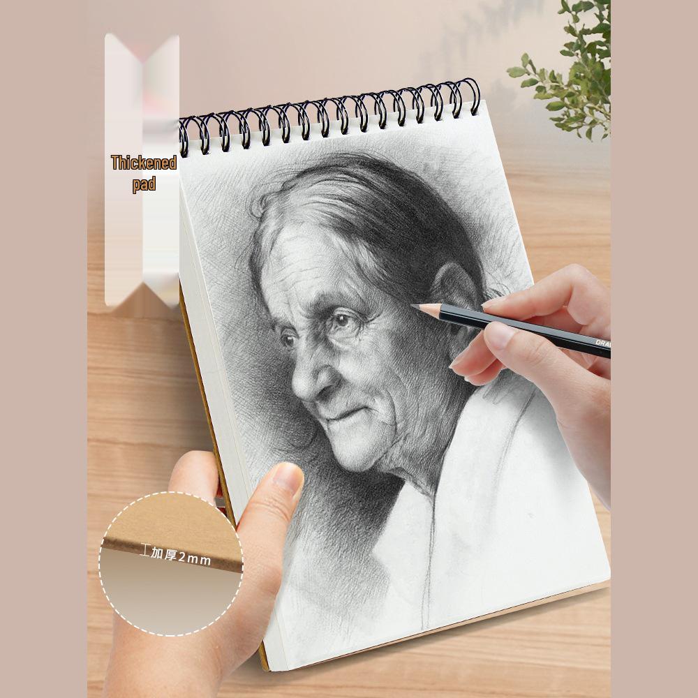 A4 Hardcover Spiral Sketchbook for Art Students & Children, A3/A4/8K Drawing Pad