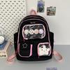 New Transparent Pain Bag Simple Middle School Students Backpack Korean Version Casual Large Capacity Japanese Ins Small Fresh Backpack