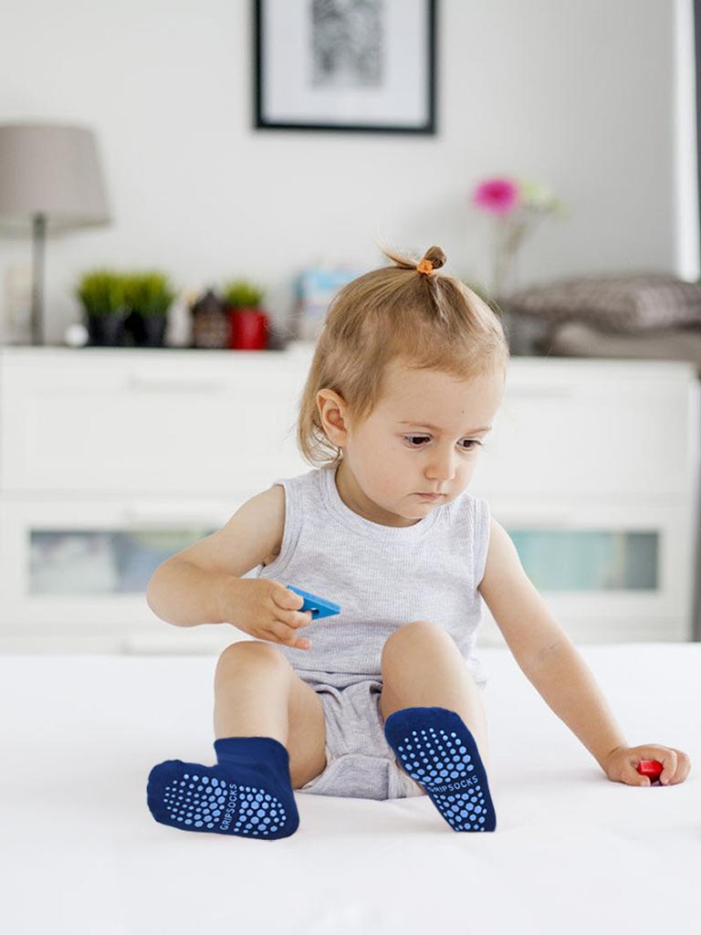 Toddler Socks With Grips For Boys Girls 15 Pairs Non Slip Sticky Crew Socks For 1-10 Years Baby Kids