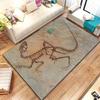 VIKAMA 3D Dinosaur Fossil Simulation Teaching Rug Carpet for Living Room Classroom Mat Creative Carpet for Bedroom Home Decor
