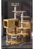 Sisal Cat Tree with Multi-Layer Platforms, Bed, and Space Capsule - Space-Saving Climbing Frame