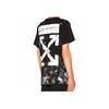 Off-White Fireworks And Galaxy Splatter Short Sleeve T-Shirt Unisex Tops Black OMAA002F176200179901