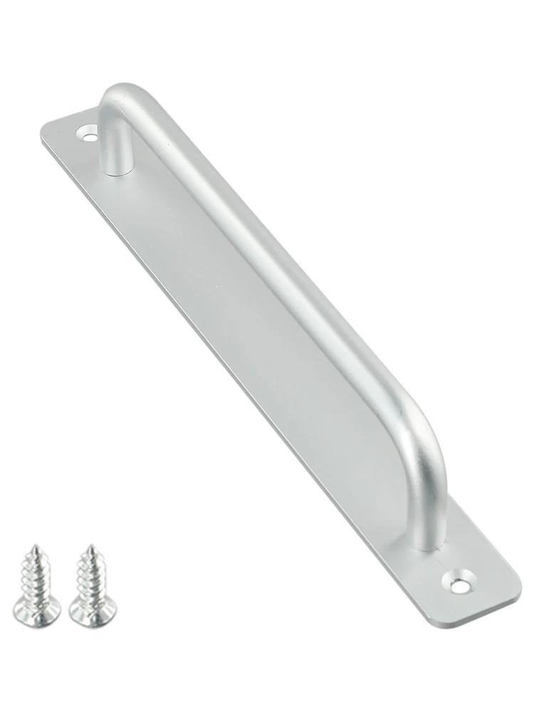 AaSliding Door Handle Aluminum AlloyPullPush Door Handle For Gate Toilet Door Punch-free Pulls Furniture Hardware