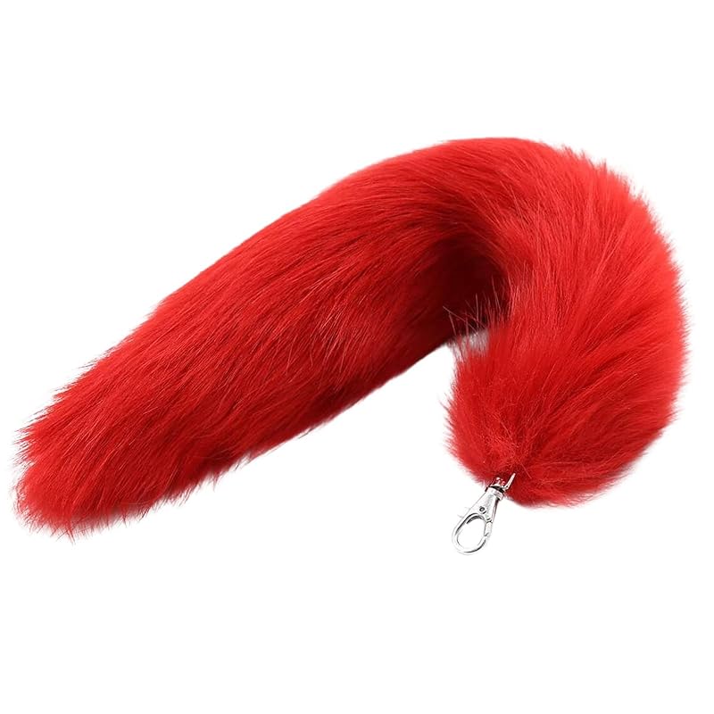 

[MARUHADO] animal fluffy tail gal Tail key ring fur cosplay fox butt charm fox tail red
