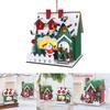Santa Themed Christmas Scene Decor With Fabric Material For Indoor Festivities