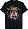 Tshirtpatriotic American Bulldog Usa Flag 2026 Dog 4th Of July T