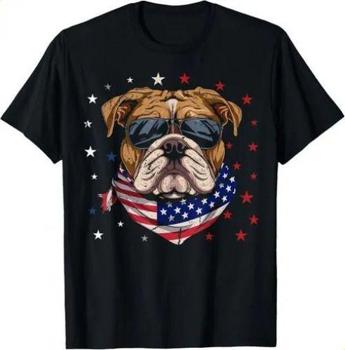 Tshirtpatriotic American Bulldog Usa Flag 2026 Dog 4th Of July T 2XL