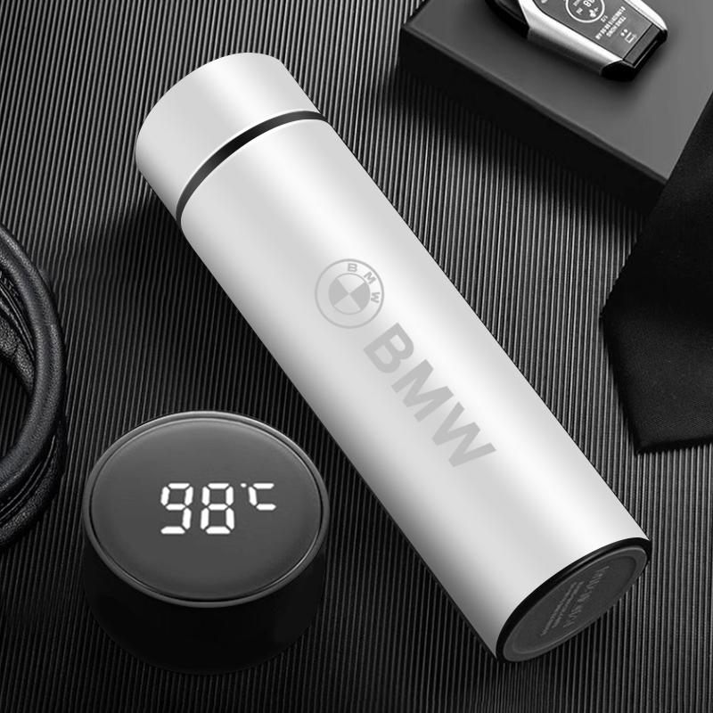 500ml Smart Thermos Bottle with Logo For BMW Performance E46 E90 F10 F30 X3 F20 E46 E60 E70 E39 E36 E87 X7 E92 E91 E28 X1 X2 X4