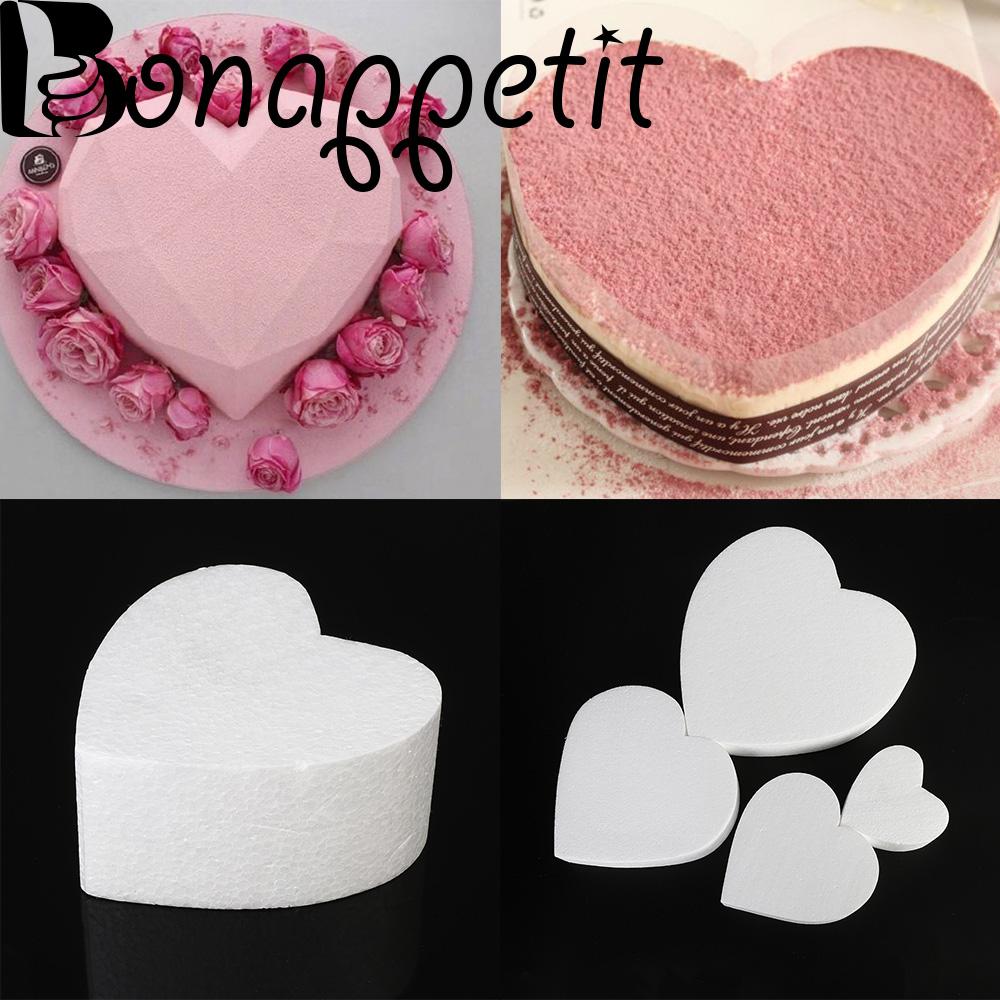 4/6/8/10 Zoll Herzförmiger Polystyrol Styropor Zuckerkunst Dummy Party DIY Übungsmodell Kuchen Schaumform Küchenzubehör