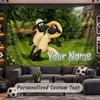 Wall Hanging Tapestry Custom NameShaun the Sheep Pattern Personalized Printed Fabric Wall Decor