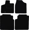Black Velour Floor Mats For: Dodge Caravan IV Minivan (2008-2016)