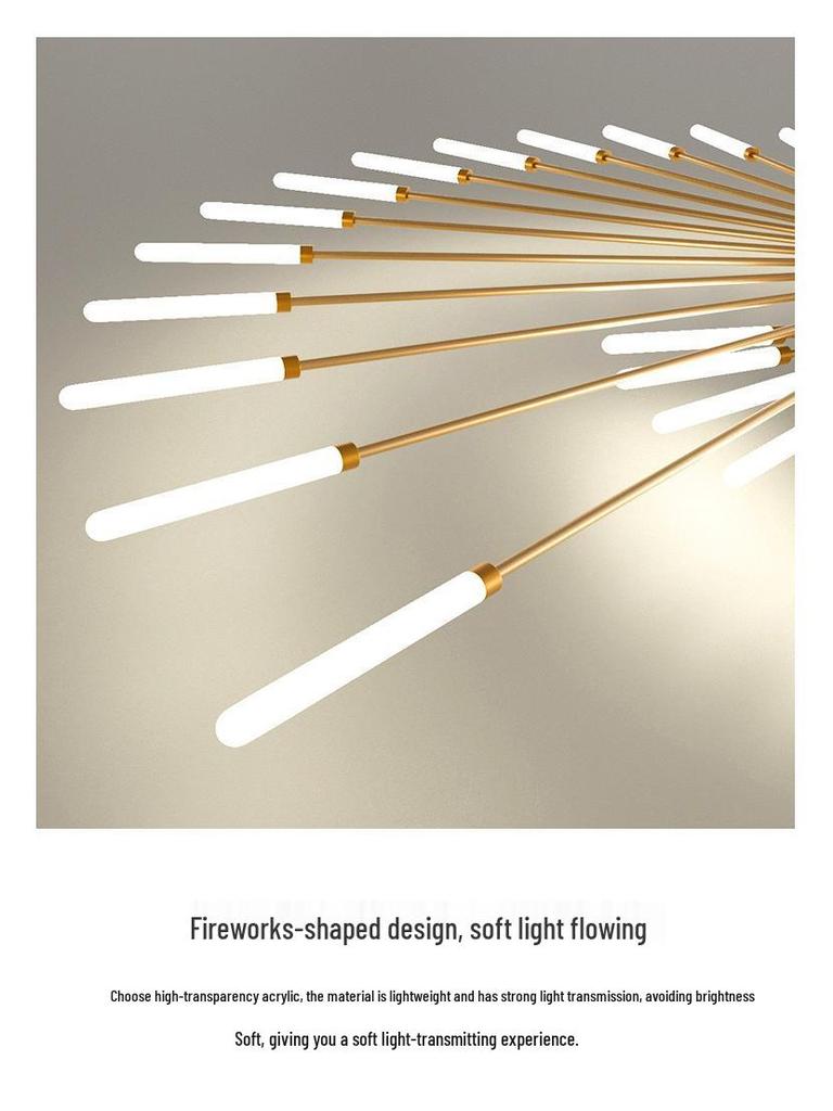 Nordic Fireworks Rotating LED Ceiling Light - High-End Living Room and Bedroom Lighting