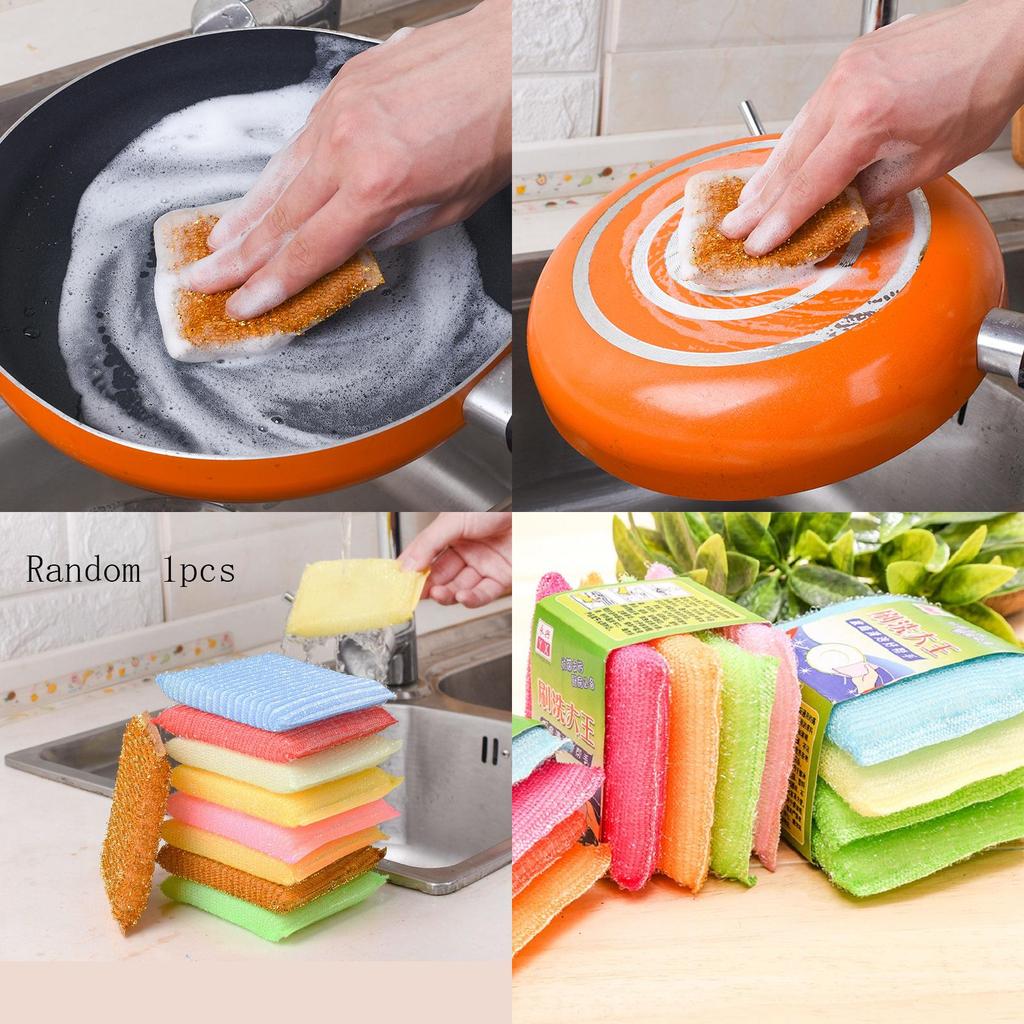 Versatile Dishwashing Brush For Effortless Cleaning With Soft Scouring Pad Design