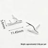 Exquisite S925 Sterling Silber Geweih Ohrstecker für Damen - Minimalistisches Design für den täglichen Gebrauch