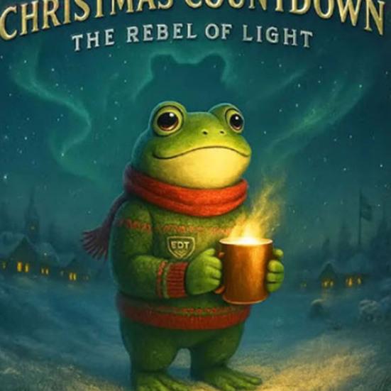 Frog Theme 2025 Christmas Advent Calendar 24 Day Countdown Box with 12 Acrylic Hanging Ornaments Xmas Tree Decorations