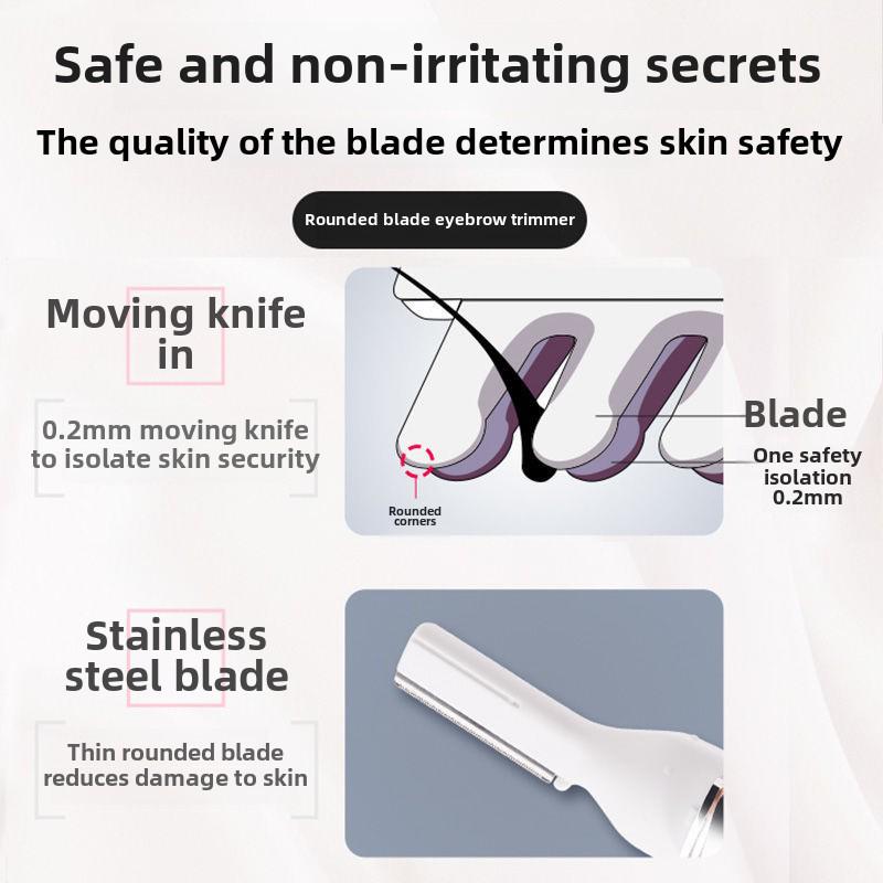 Uniwersalny Elektryczny Trymer do Brwi - Automatyczne Narzędzie do Piękna do Szybkiej Depilacji