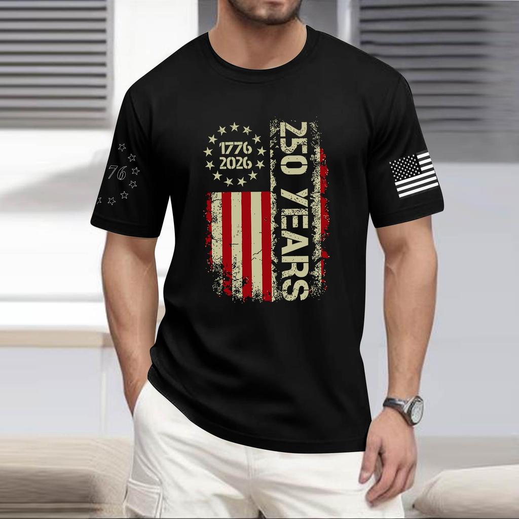 Men's Casual Round Neck Lightweight Short-Sleeve Top