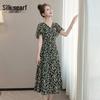 Cypress She 2025 Summer Floral V-Neck Midi Dress