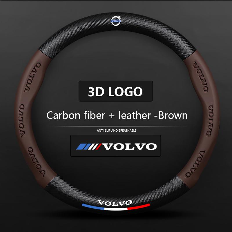 

37-38cm Anti-Slip Car Steering Wheel Cover For Volvo XC40 XC60 XC70 XC90 C30 C40 S60 S90 V40 V60 V90 Car interior Accessories